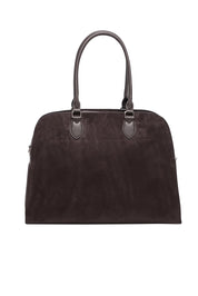 Product shot of the Blaire Tote Bag in colour ChocSuede, from the back