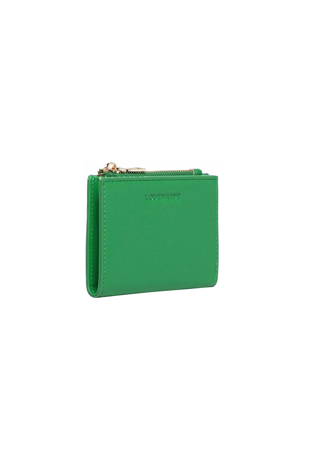 Product shot of the Lily Wallet - Applegreen in colour Applegreen, showing detail