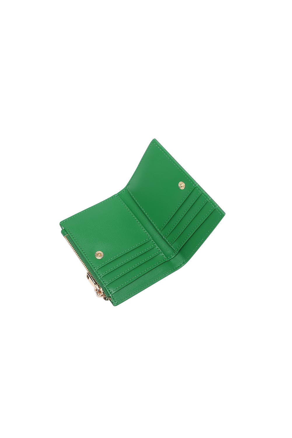 Product shot of the Lily Wallet - Applegreen in colour Applegreen, showing detail