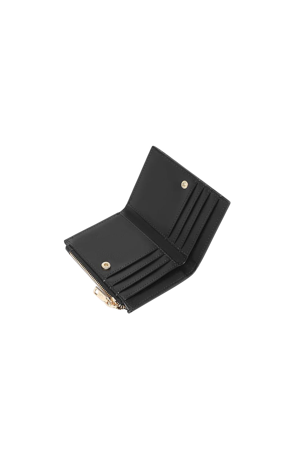 Product shot of the Lily Wallet - Black in colour Black, from the back