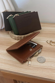 Product shot of the Lily Wallet - Black in colour Black, showing detail