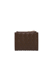 Product shot of the Lily Wallet - Chocolate in colour Chocolate, from the back