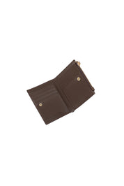 Product shot of the Lily Wallet - Chocolate in colour Chocolate, from the back