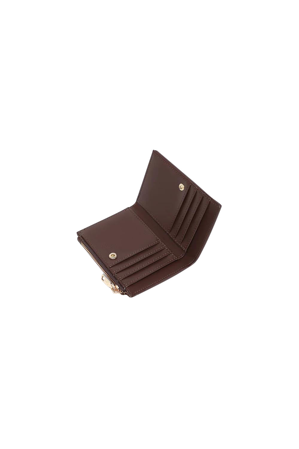 Product shot of the Lily Wallet - Chocolate in colour Chocolate, from the back