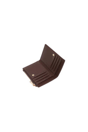 Product shot of the Lily Wallet - Chocolate in colour Chocolate, from the back