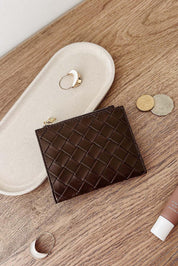 Product shot of the Lily Wallet - Chocolate in colour Chocolate, from the front