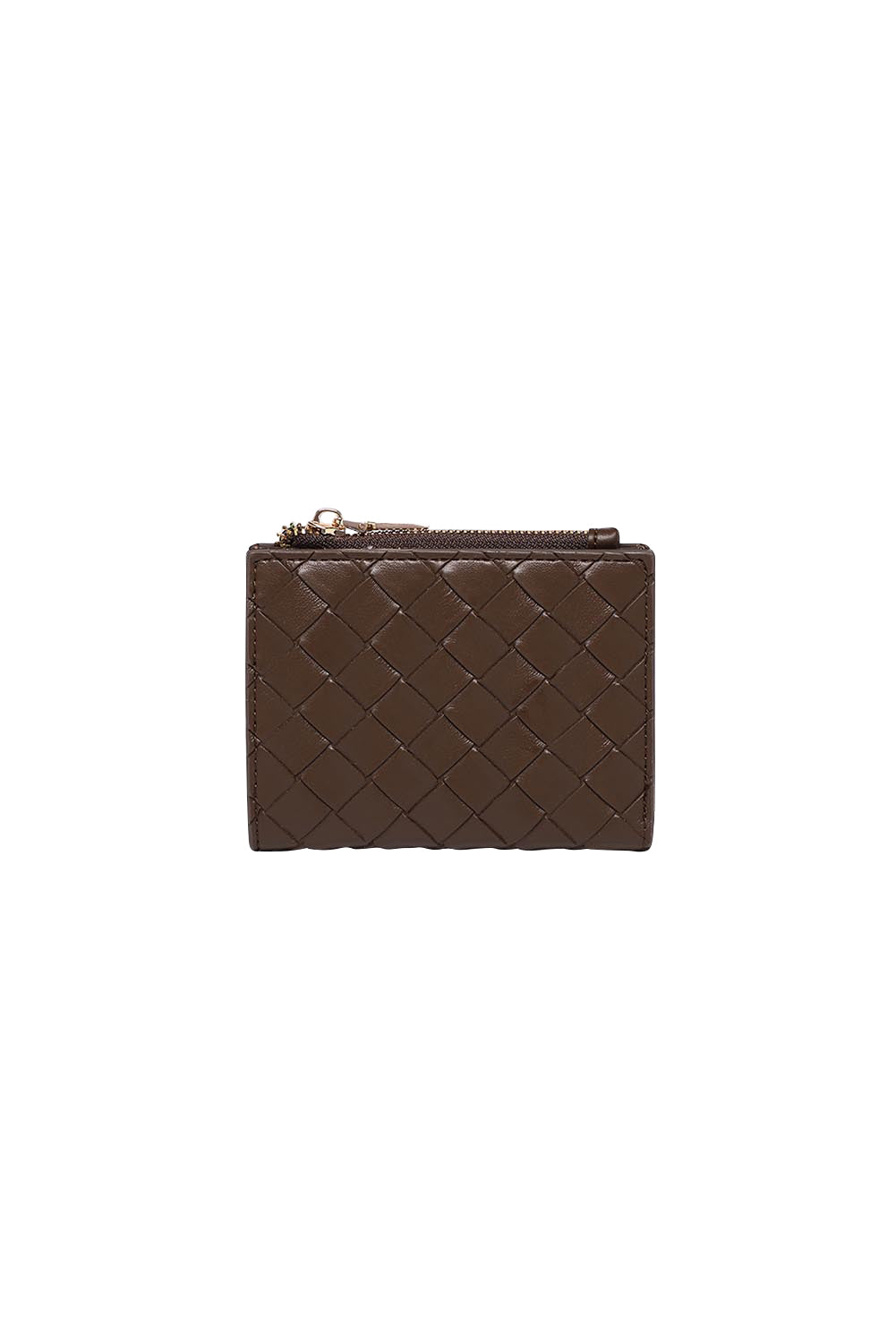 Product shot of the Lily Wallet - Chocolate in colour Chocolate, from the front