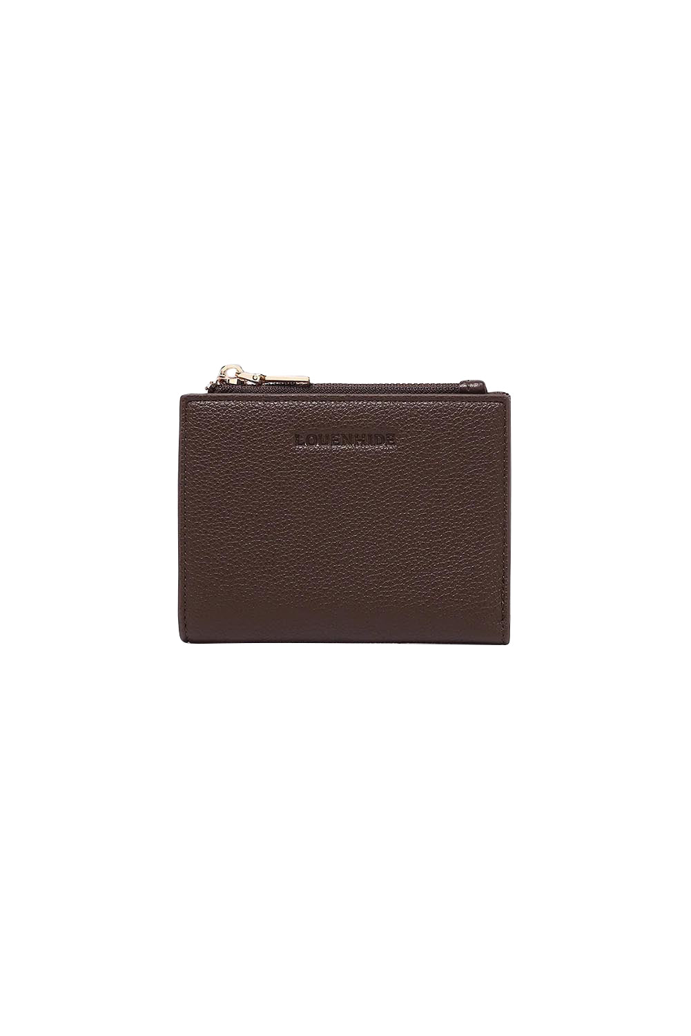 Product shot of the Lily Wallet - Chocolate in colour Chocolate, from the front