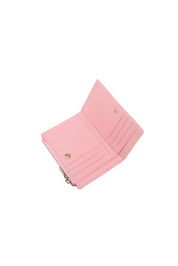 Product shot of the Lily Wallet - Pink in colour Pink, showing detail