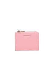 Product shot of the Lily Wallet - Pink in colour Pink, from the front
