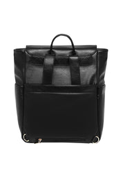 Product shot of the Drew Backpack in colour Black (Black), from the back