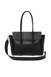 Product shot of the Leighton Tote Bag in colour Black (Black), from the front