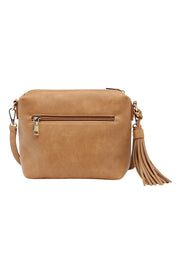 Product shot of the Kasey Crossbody Bag in colour CamelPink, from the back