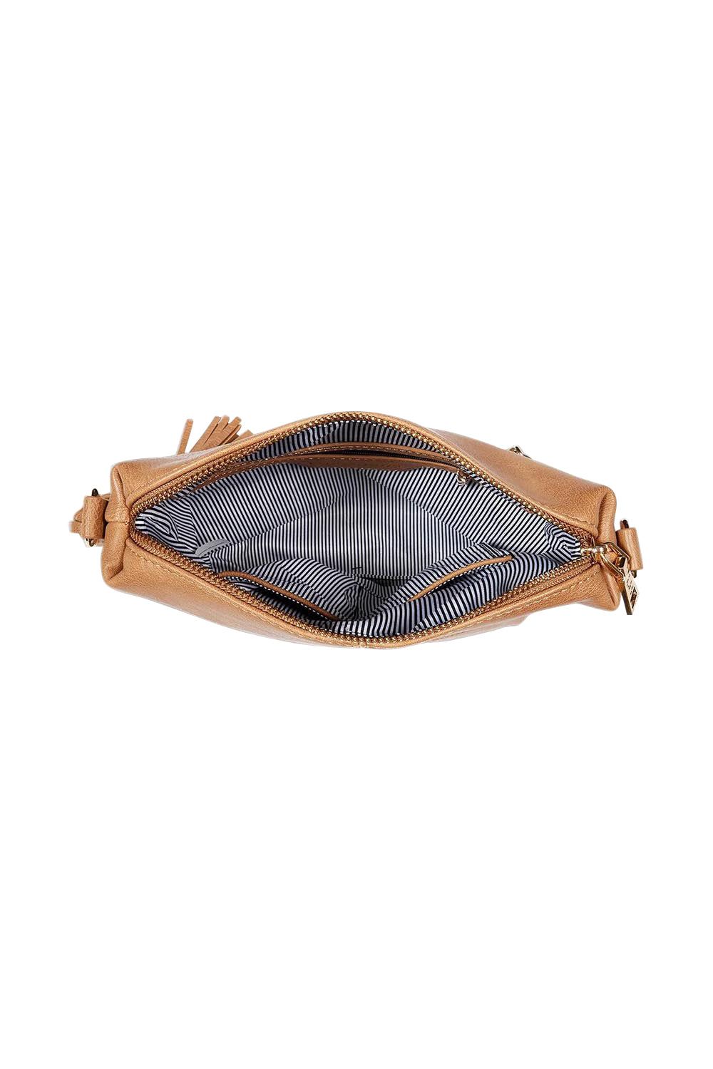 Product shot of the Kasey Crossbody Bag in colour CamelPink, detail