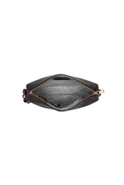 Product shot of the Kasey Crossbody Bag - Chocolate in colour Chocolate, showing detail