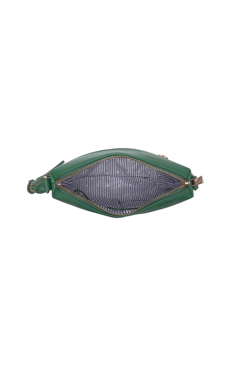 Product shot of the Kasey Crossbody Bag - Green in colour Green, showing detail
