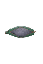 Product shot of the Kasey Crossbody Bag - Green in colour Green, showing detail