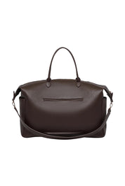 Product shot of the Ohio Overnight Bag in colour Chocolate, from the back