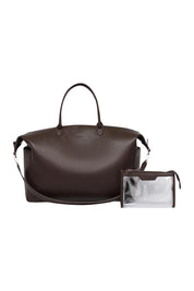 Product shot of the Ohio Overnight Bag in colour Chocolate, detail