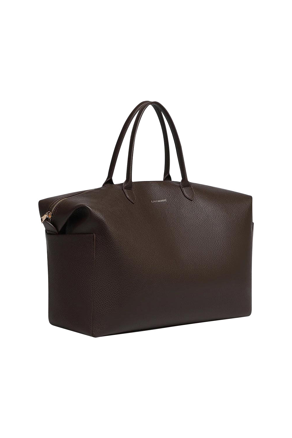 Product shot of the Ohio Overnight Bag in colour Chocolate, detail