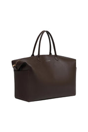 Product shot of the Ohio Overnight Bag in colour Chocolate, detail