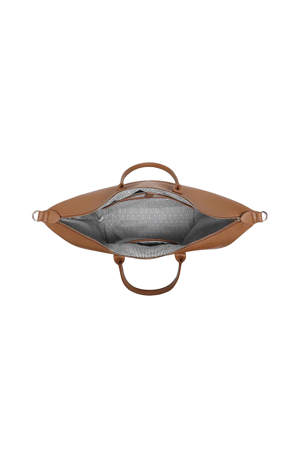 Product shot of the Ohio Overnight Bag - Nutmeg in colour Nutmeg, from the back