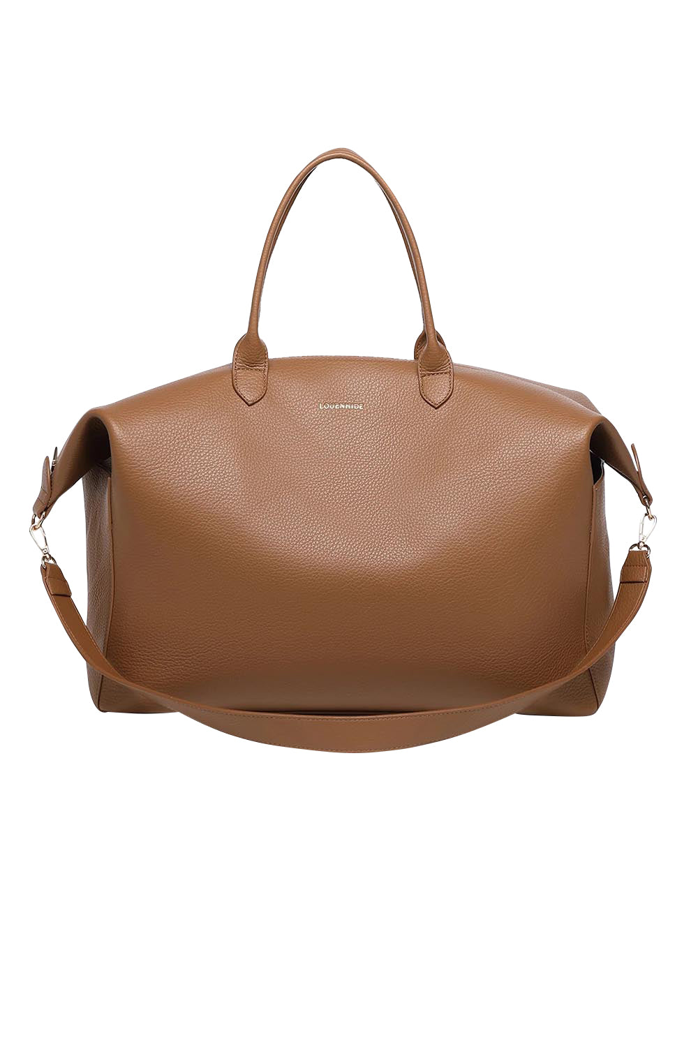 Product shot of the Ohio Overnight Bag - Nutmeg in colour Nutmeg, from the front