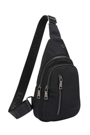 Product shot of the Boyd Nylon Sling Bag in colour Black (Black), detail