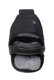 Product shot of the Boyd Nylon Sling Bag in colour Black (Black), detail
