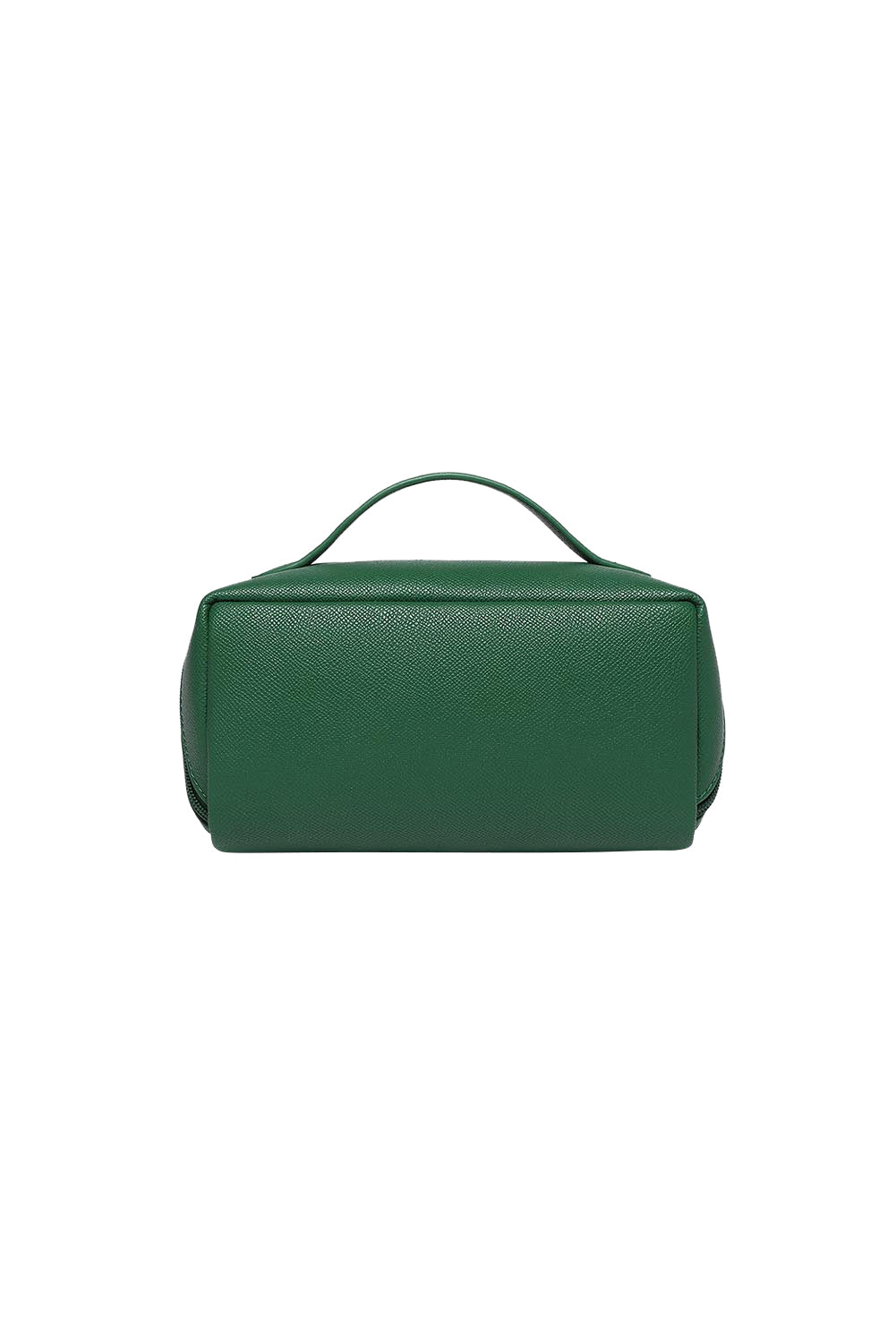 Product shot of the Ellis Makeup Bag - Green in colour Green, from the back