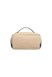 Product shot of the Ellis Makeup Bag - Naturalchocolate in colour Naturalchocolate, from the back
