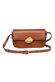 Product shot of the Madison Mini Crossbody Bag in colour Tan, from the front
