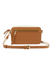 Product shot of the Xanthe Crossbody Bag in colour Toffee, from the back