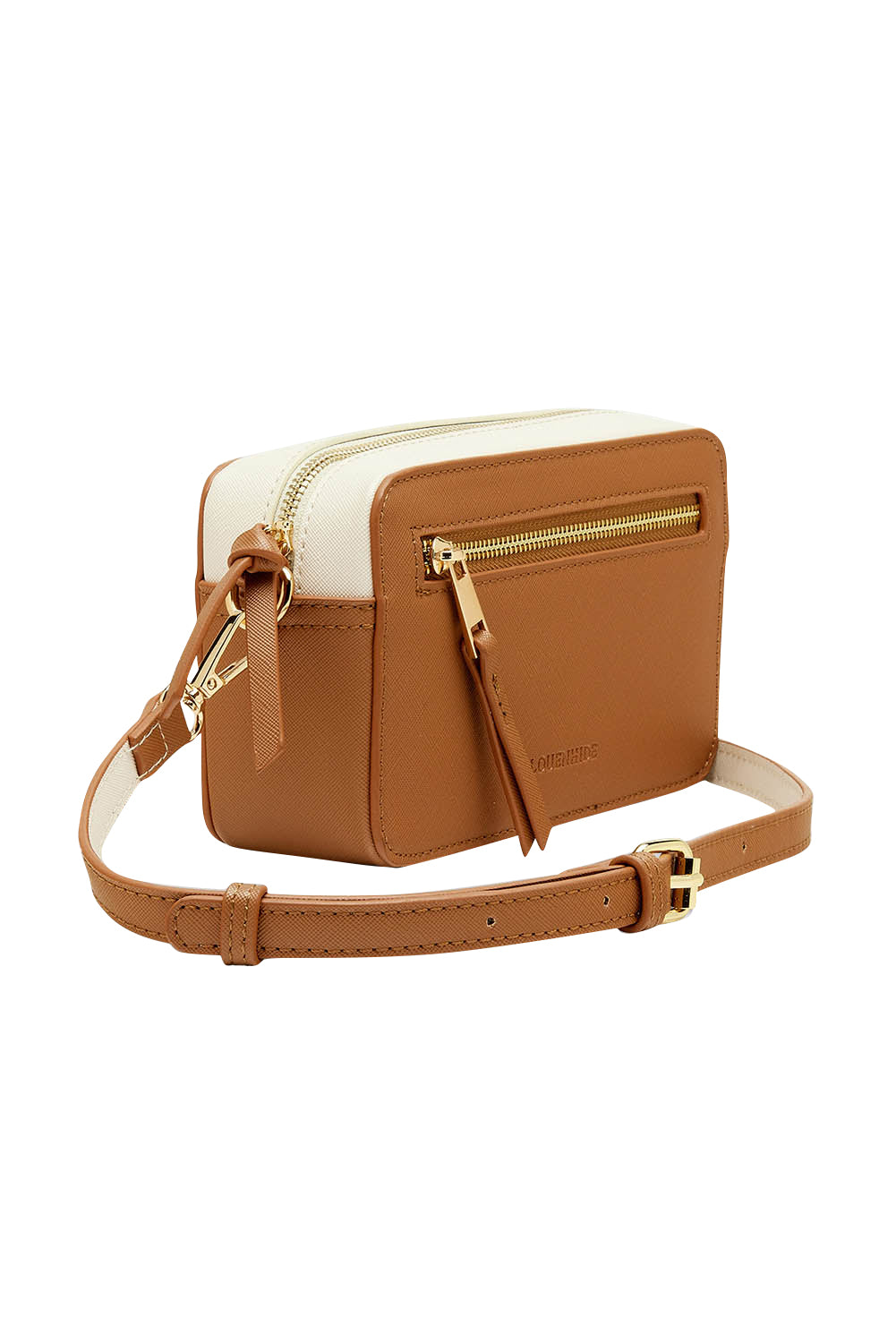 Product shot of the Xanthe Crossbody Bag in colour Toffee, detail