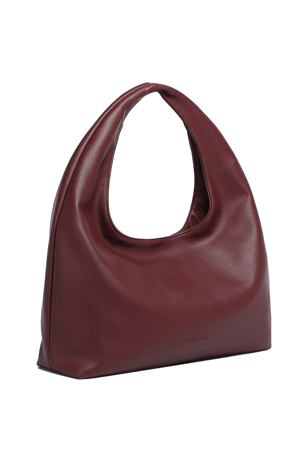 Product shot of the Monaco Shoulder Bag in colour Burgundy (Red), detail