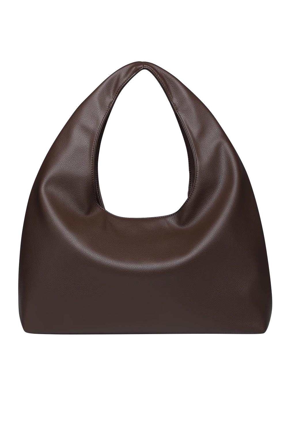 Product shot of the Monaco Shoulder Bag in colour Chocolate, from the front