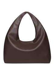 Product shot of the Monaco Shoulder Bag in colour Chocolate, from the front