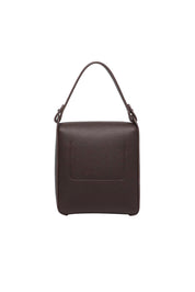 Product shot of the Bessie Crossbody Phone Bag - Chocolate in colour Chocolate, from the back
