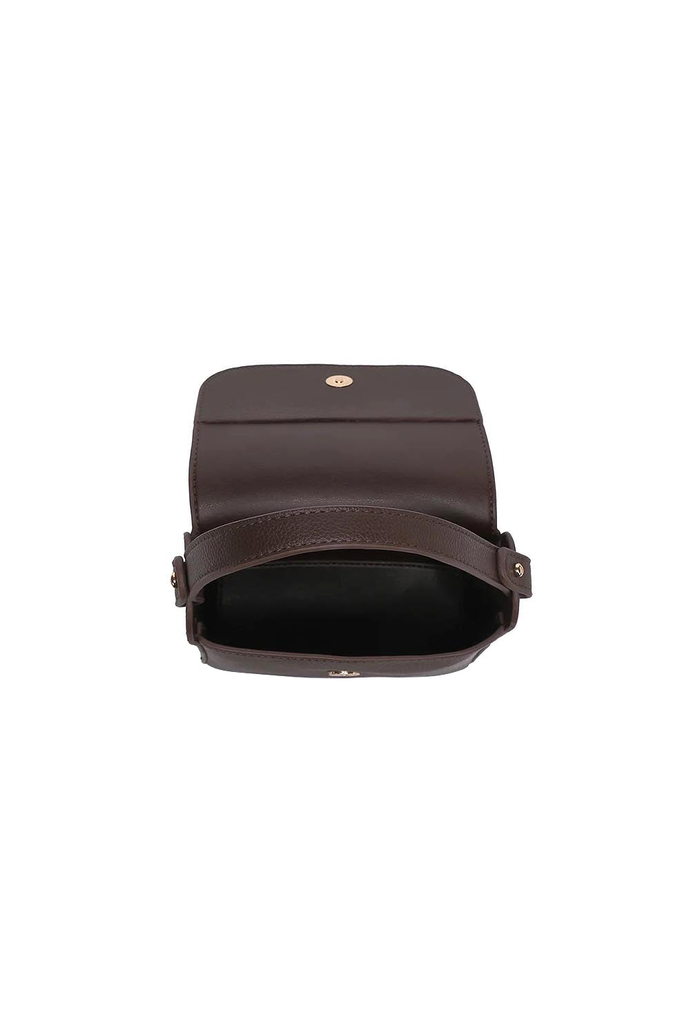 Product shot of the Bessie Crossbody Phone Bag - Chocolate in colour Chocolate, from the back