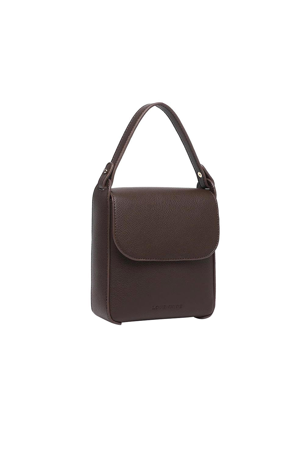 Product shot of the Bessie Crossbody Phone Bag - Chocolate in colour Chocolate, showing detail