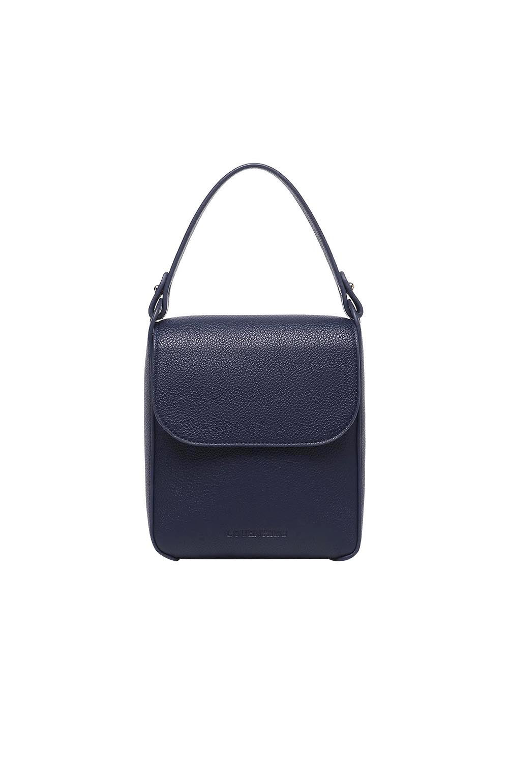 Product shot of the Bessie Crossbody Phone Bag - Navy in colour Navy, showing detail