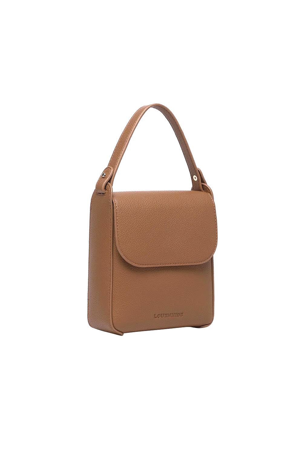 Product shot of the Bessie Crossbody Phone Bag - Toffee in colour Toffee, showing detail