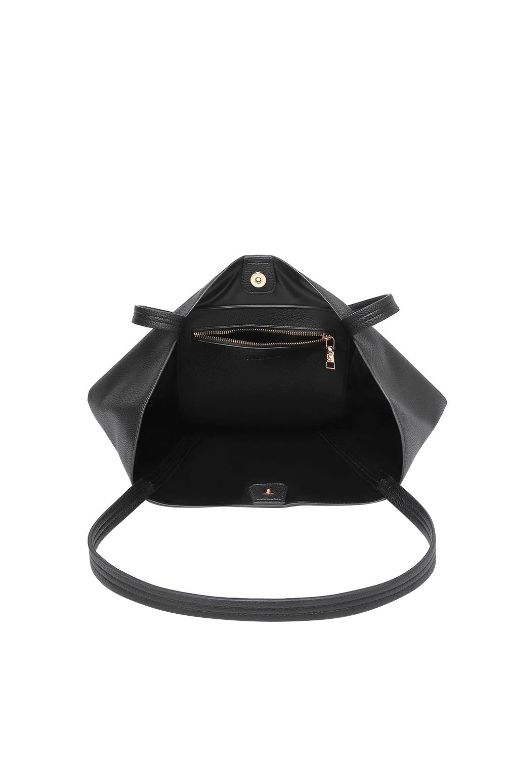 Product shot of the Colby Tote Bag - Black in colour Black, showing detail
