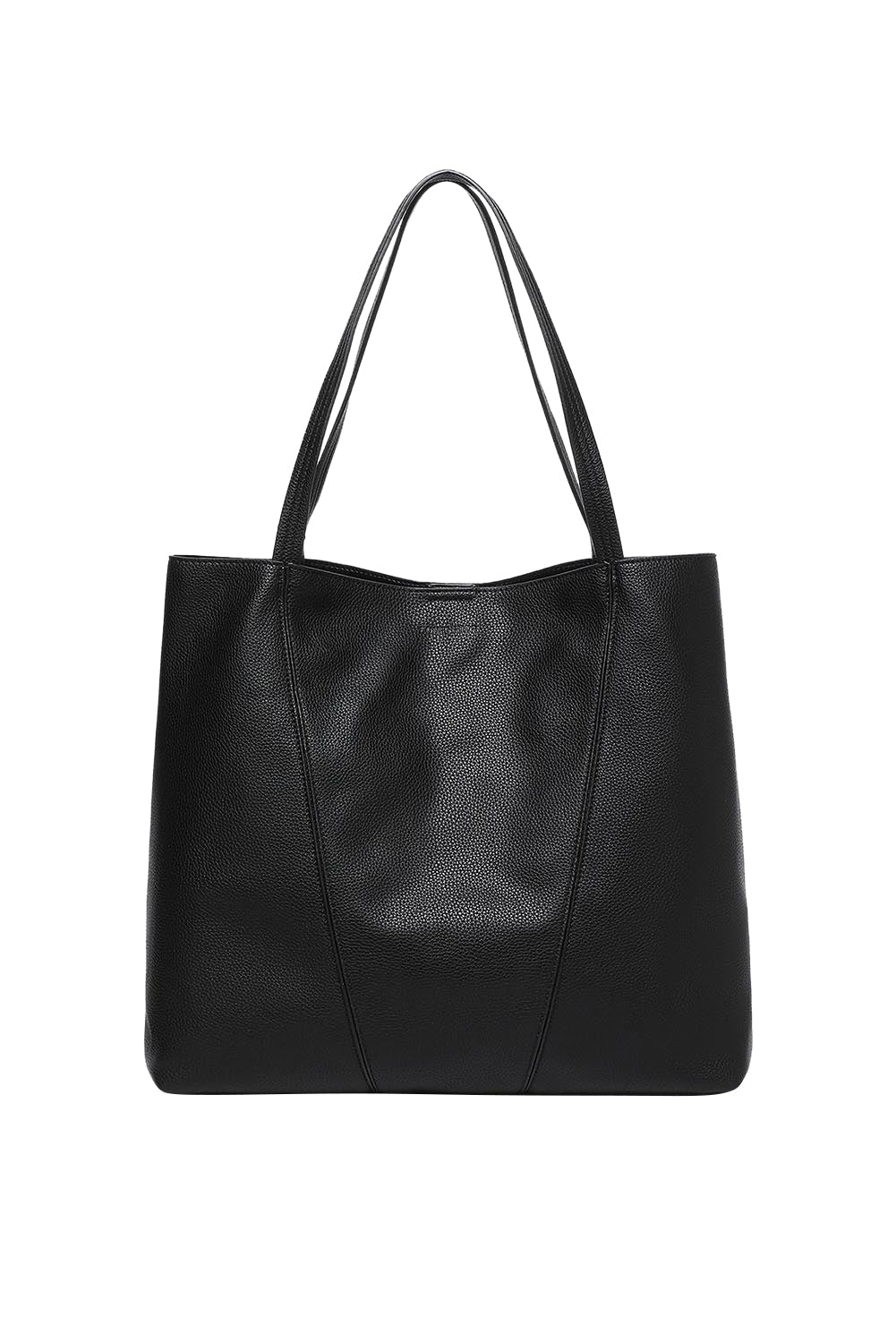 Product shot of the Colby Tote Bag - Black in colour Black, from the front