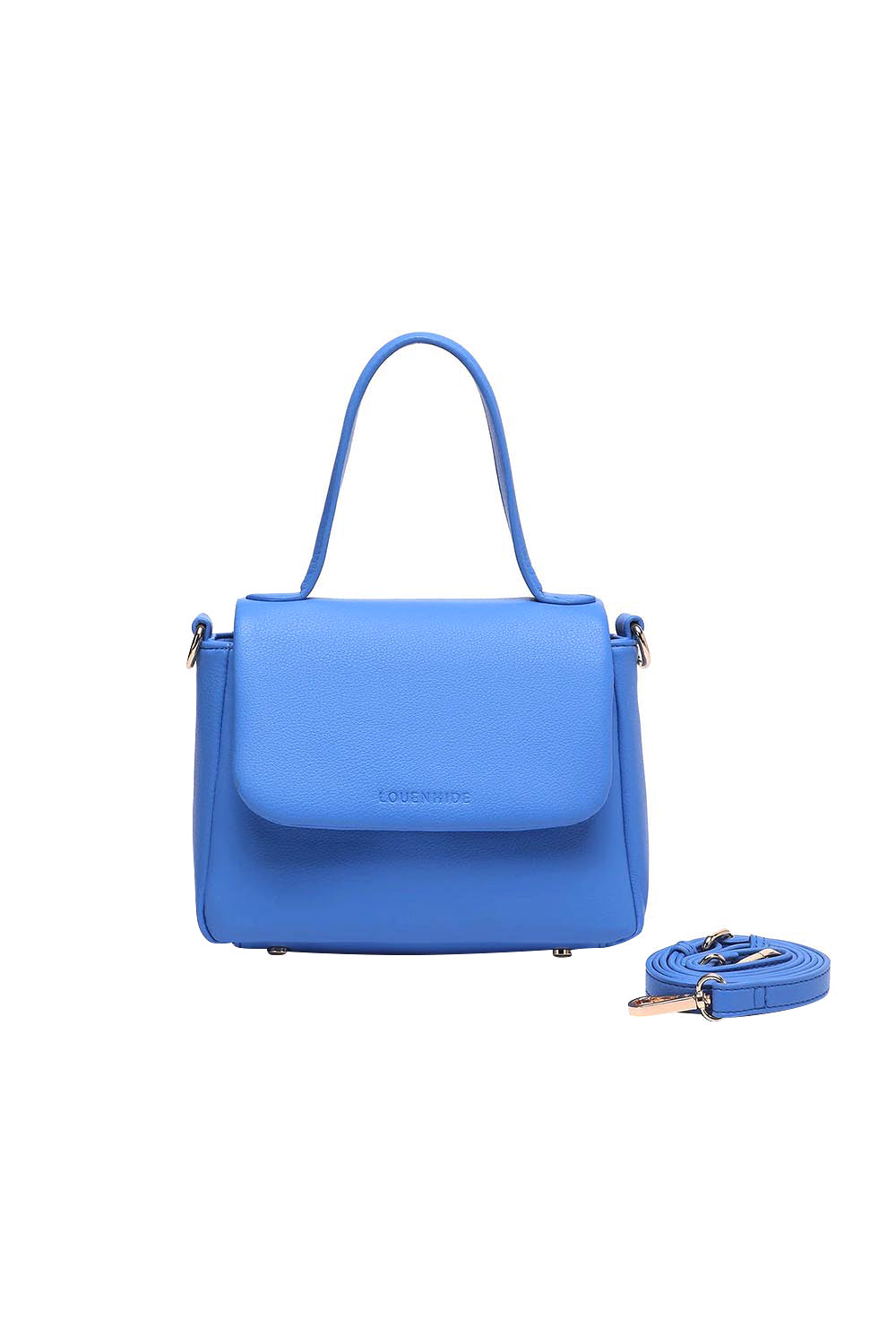 Product shot of the Connie Top Handle Bag - Persianblue in colour Persianblue, from the back