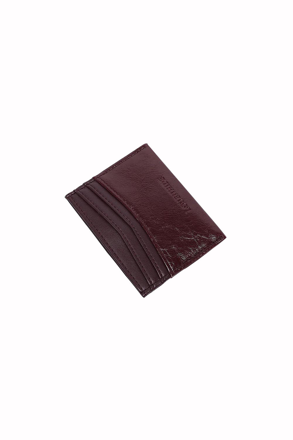 Product shot of the Ada Cardholder And Keyring in colour Burgundy (Red), detail