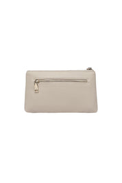 Product shot of the Mimi Clutch - Biscotti in colour Biscotti, from the back