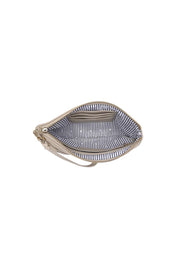 Product shot of the Mimi Clutch - Biscotti in colour Biscotti, showing detail