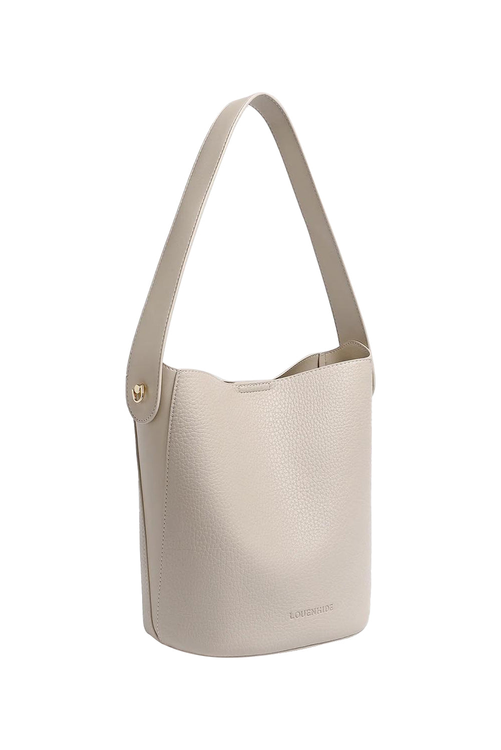 Product shot of the Miranda Bucket Bag in colour Almond, detail