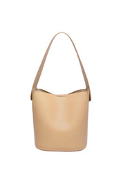 Product shot of the Miranda Bucket Bag - Camel in colour Camel, from the back